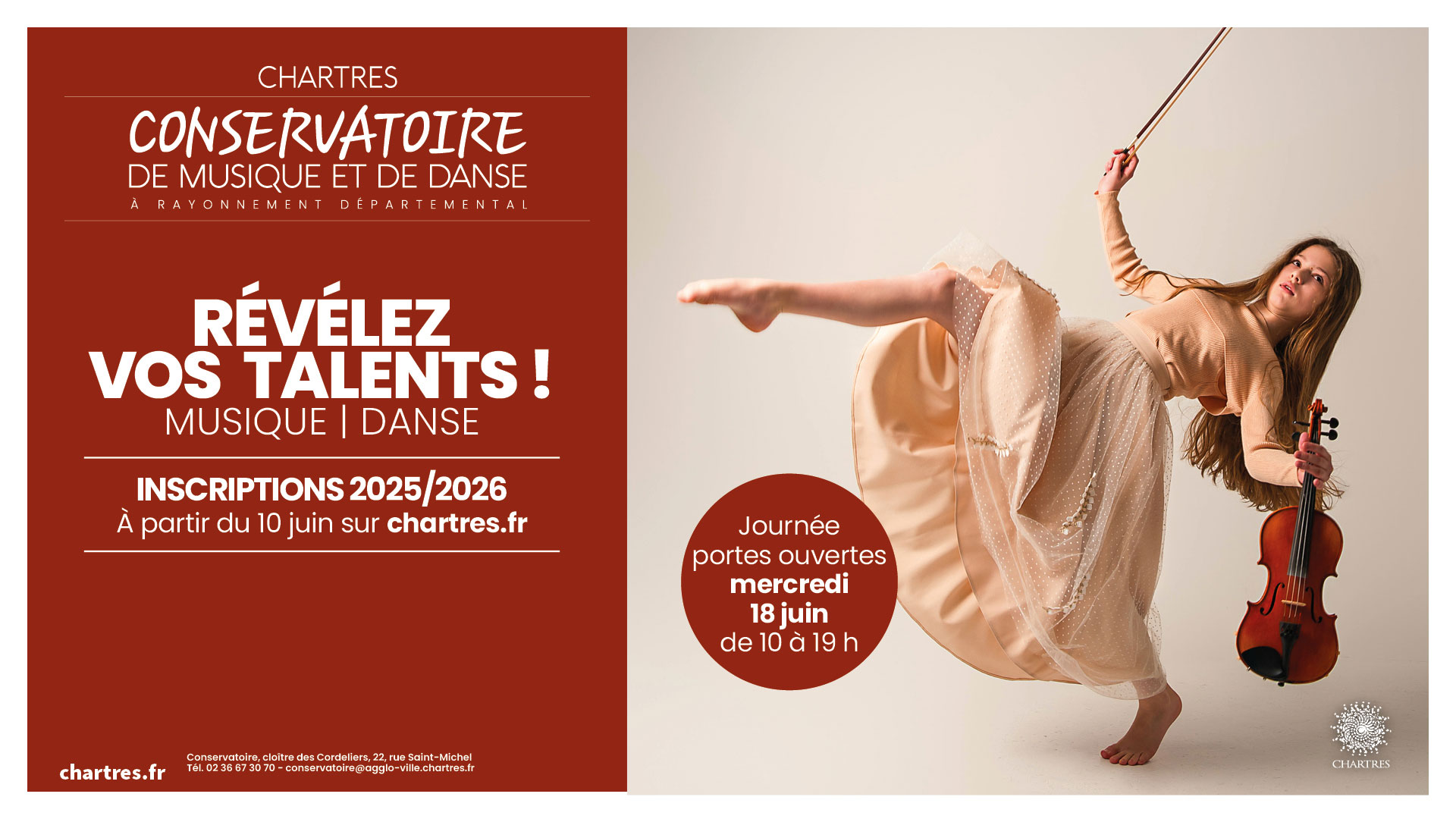 Conservatoire de Chartres : les inscriptions 2025-2026 sont ouvertes !